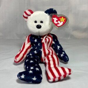 Ty‎ Beanie Baby Spangle 1999 Retired P.E. Pellets 7th Gen Tush Tag Rare Vintage